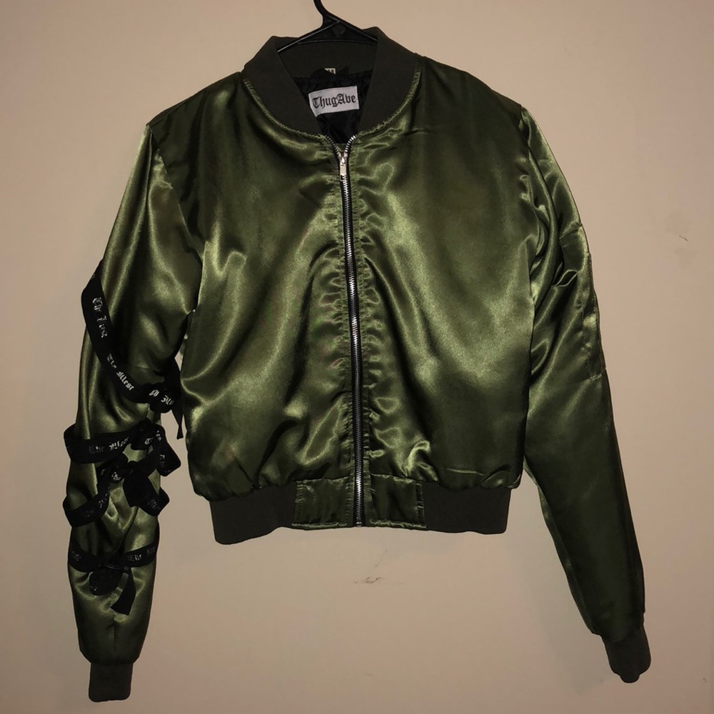 Green bomber jacket